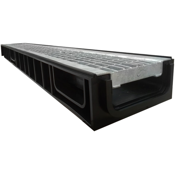 Лоток Ecoteck STANDART 100.65 h69 с решеткой сварной оцинкованной, кл.В125